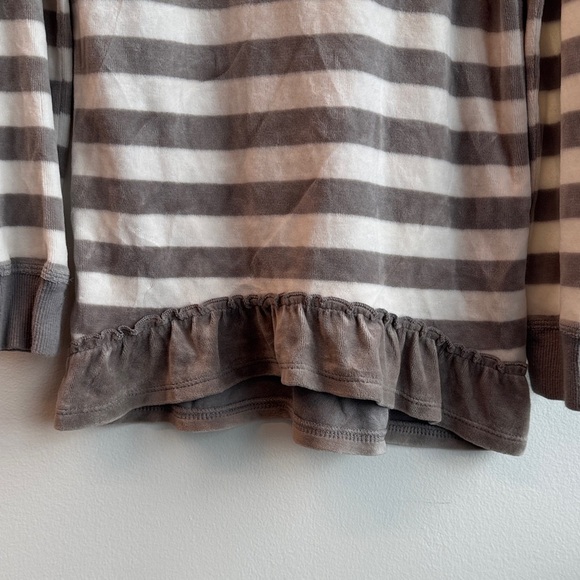 Circo Striped Gray and White velour Dress with Sequin Peace Sign - Picture 4 of 6